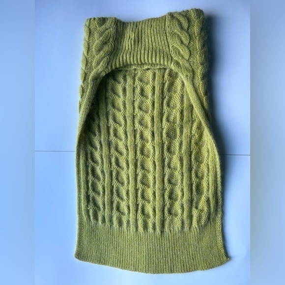 Berretti made in Italy neck warmer turtleneck green mohair blend - Picture 6 of 6